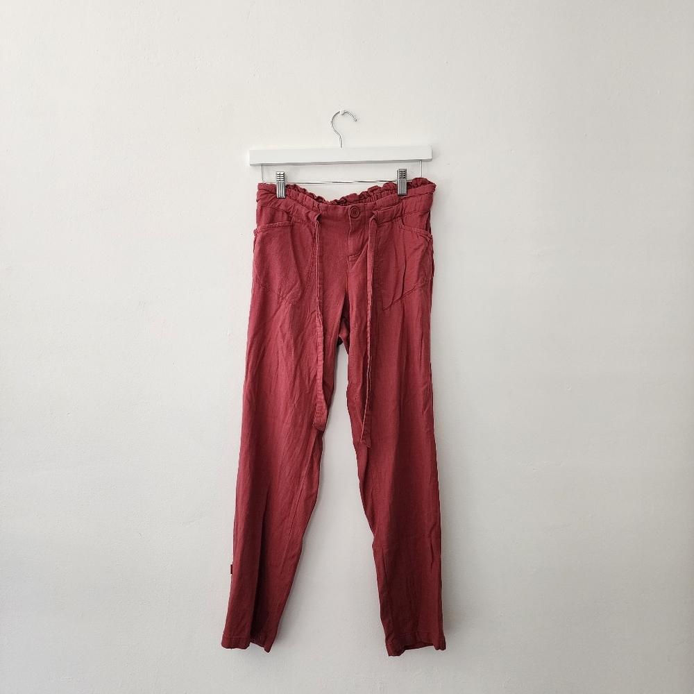 California 1850 | Reddish Linen Pants with Matching Belt